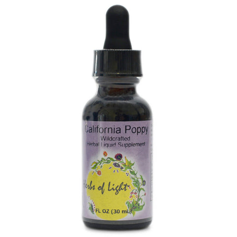 Herbs of Light Organic California Poppy Herbal Extract 1oz