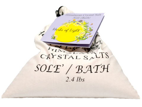 Himalayan Crystal Salt Bath, 2.4lbs cotton bag